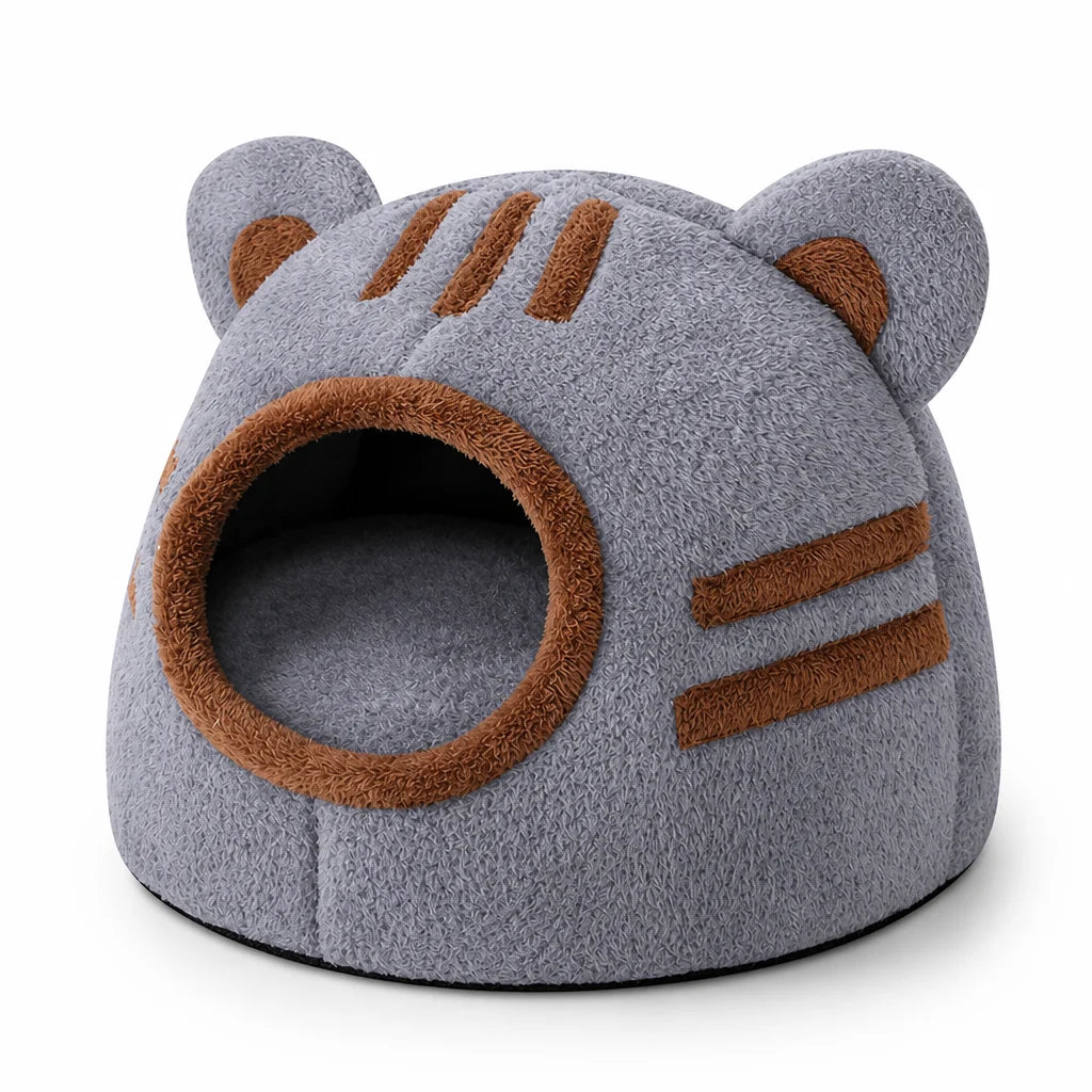 Washable Dual-Use Cat & Dog Bed – Soft Enclosed Pet Bed