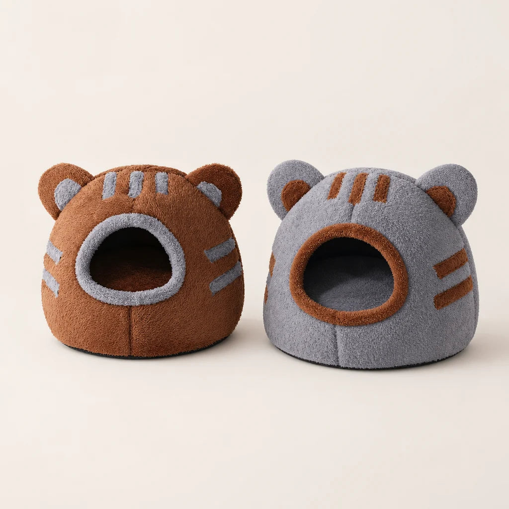Washable Dual-Use Cat & Dog Bed – Soft Enclosed Pet Bed