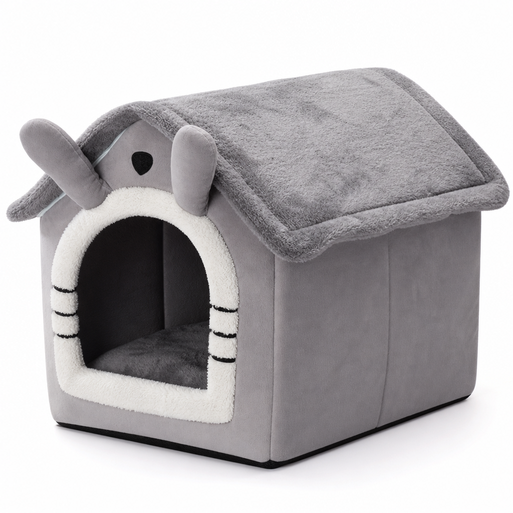 All-Season Enclosed Dog House – Washable & Warm Pet Nest