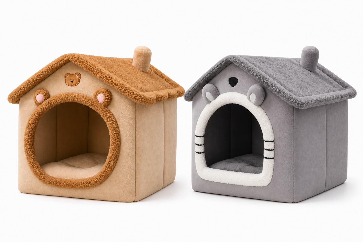 All-Season Enclosed Dog House – Washable & Warm Pet Nest