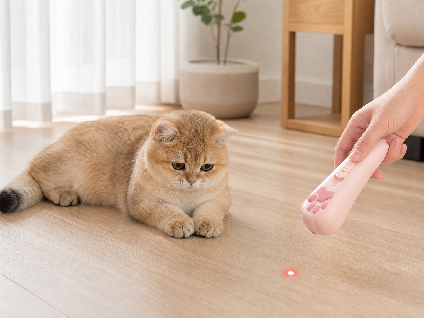 LED Laser Cat Teaser Wand – Multifunctional Interactive Toy